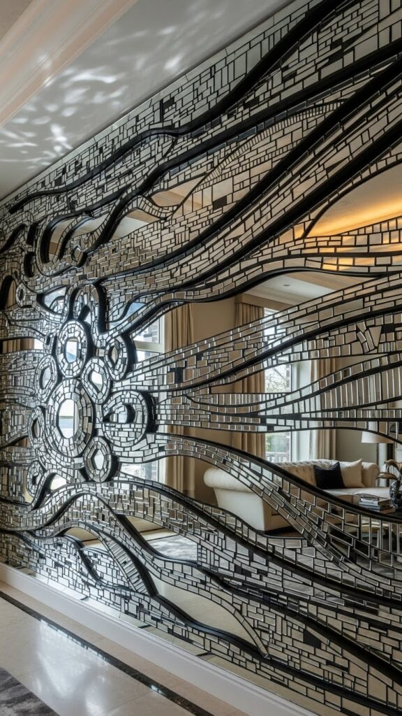 Layered Mirror Mosaic Installations