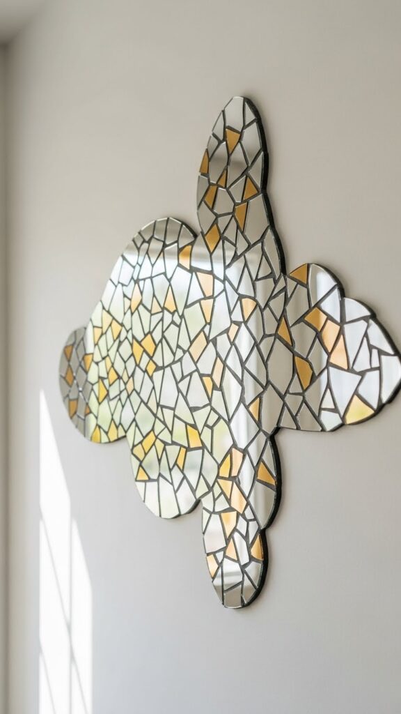 Soft Neutral Mirror Mosaic Designs