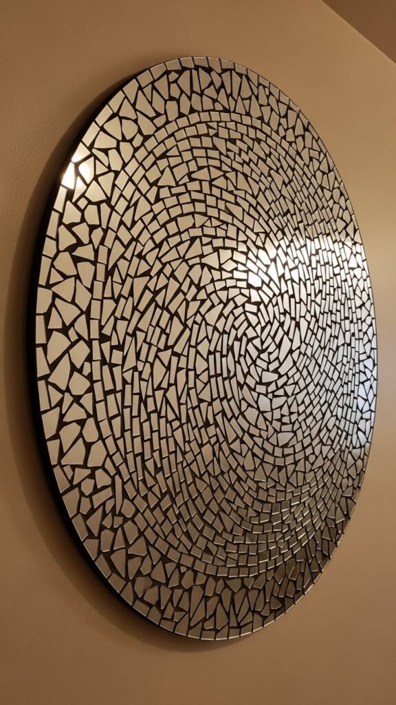 Circular Mirror Mosaic Compositions