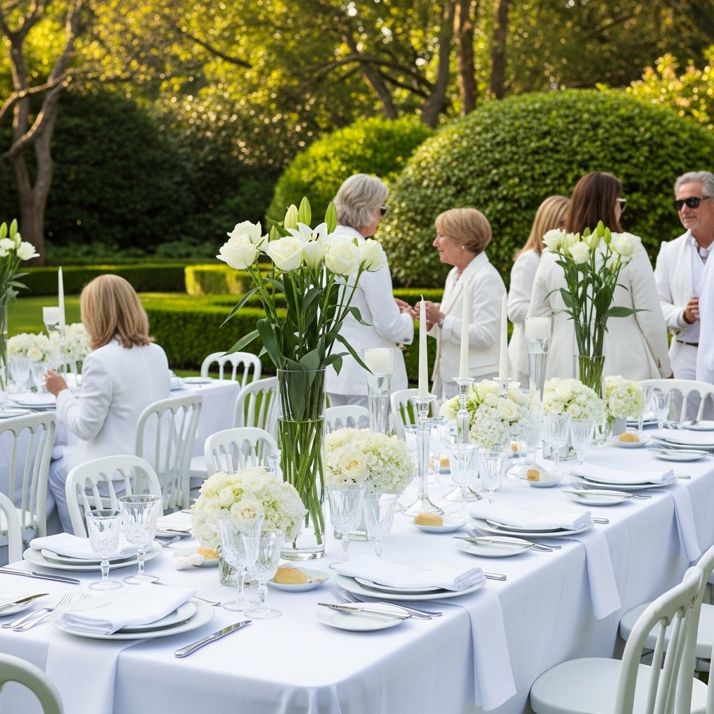 Elegant White Garden Gathering
