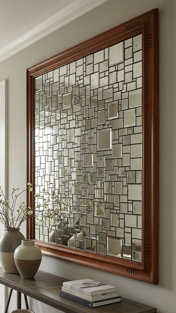 Framed Mirror Mosaic Wall Art
