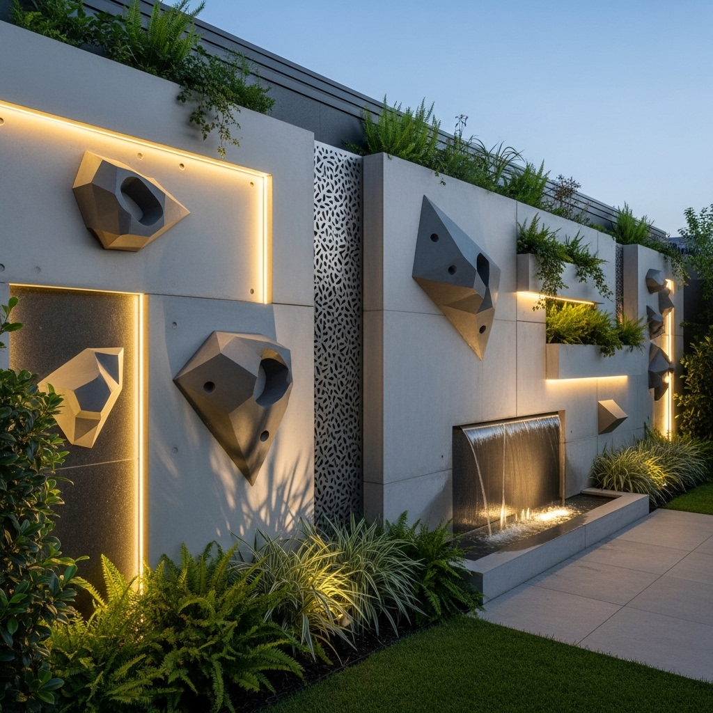 Sculptural Garden Wall Features