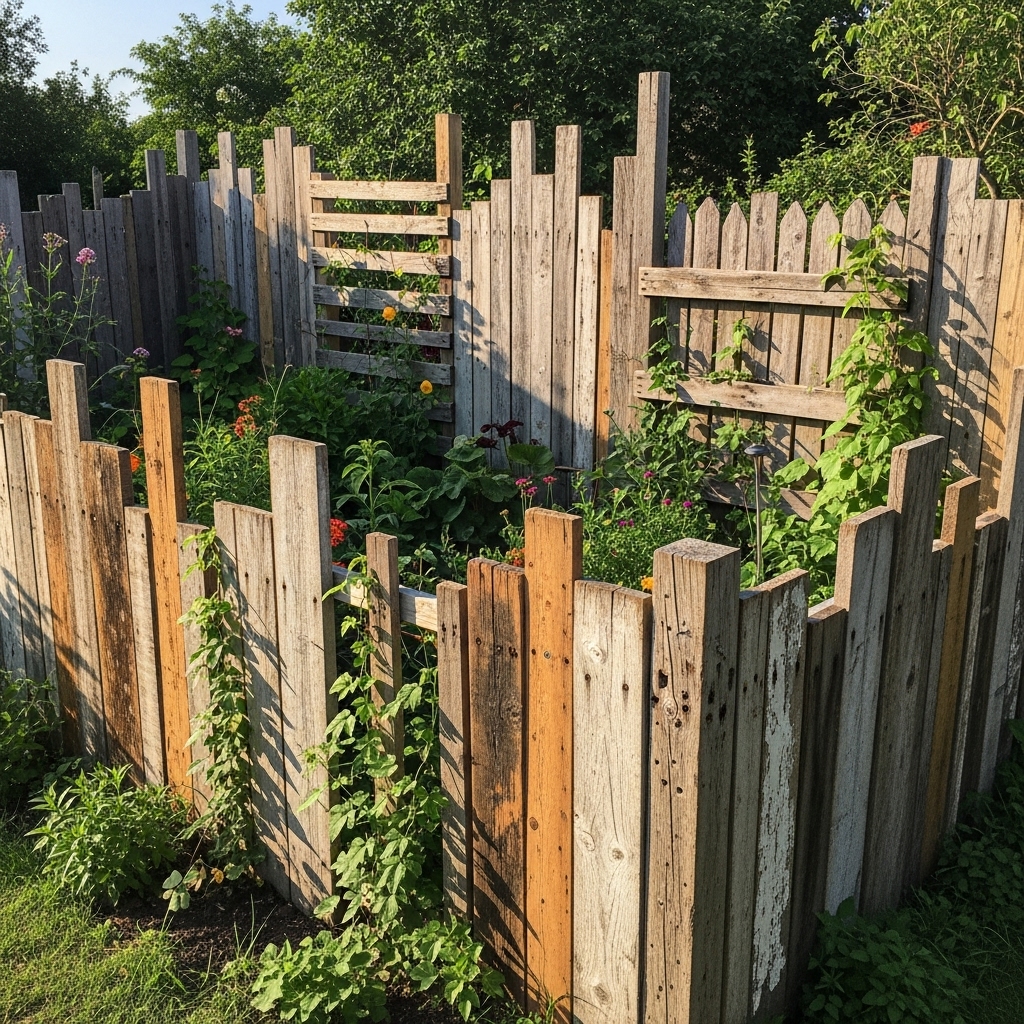 Reclaimed Wood Garden Fences